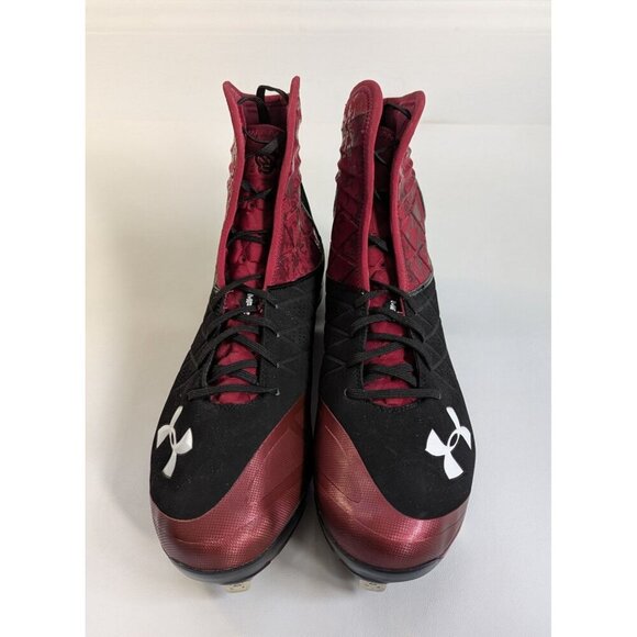 New Under Armour Highlights Football Cleats Wine And Black Size 15 - Picture 2 of 8